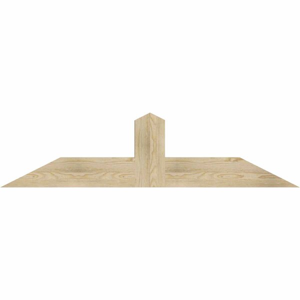 Ekena Millwork Portland Rough Sawn Timber Gable Bracket, Douglas Fir, 60"W x 15"H x 4"D x 6"F, 6/12 Pitch GBW060X15X0406POR00RDF - main